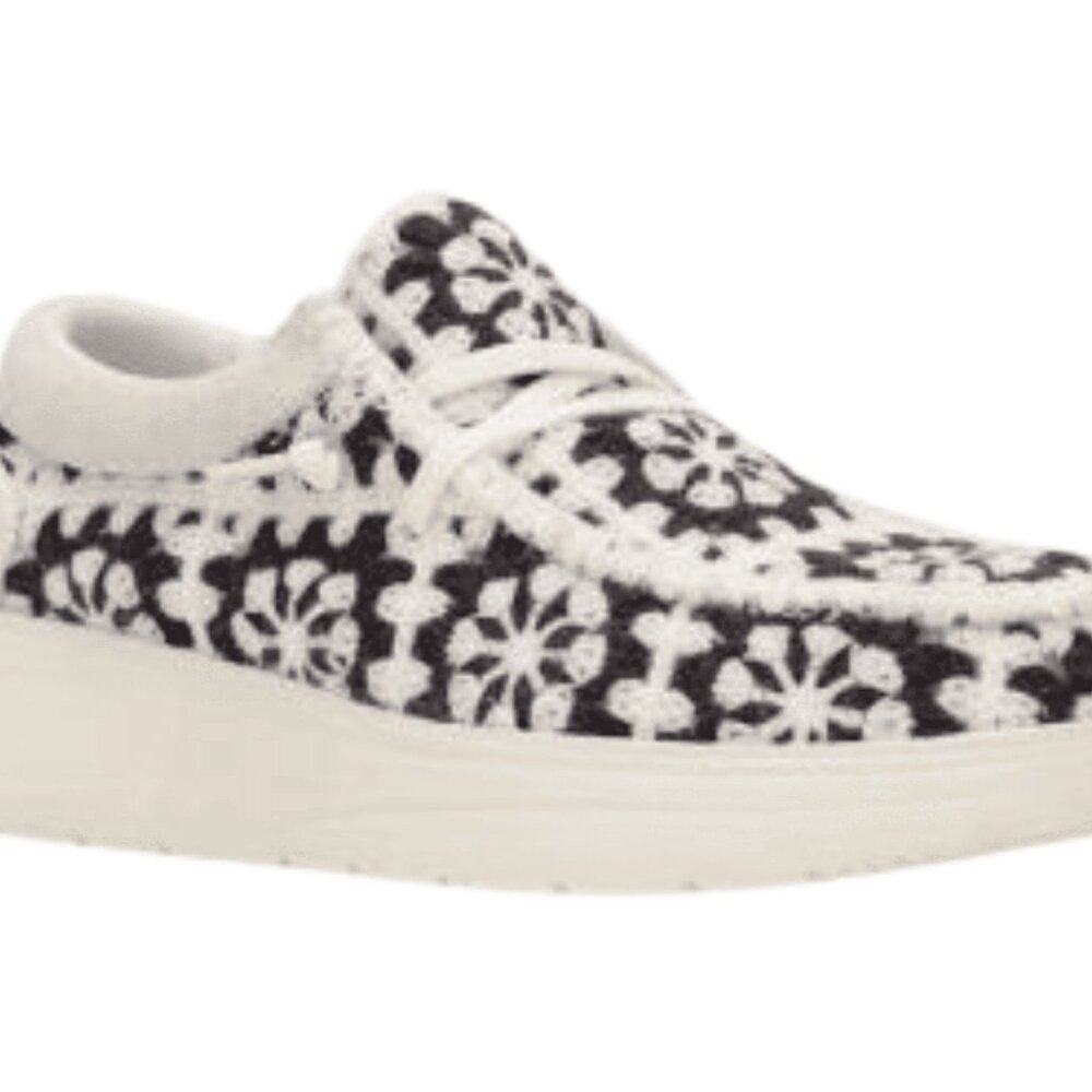 Share Hey Dude Wendy Comf Cottage Crochet Women’s Size 9 Blk/Wht Shoes 43728-0C4